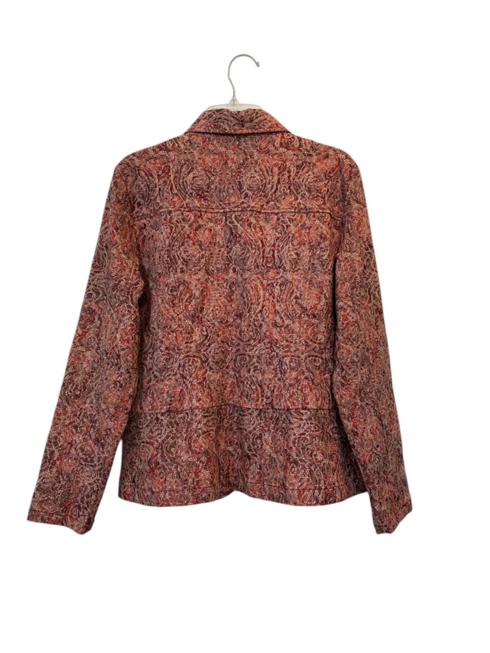 J BEE Vintage Women's size Large Rust/Tan Textured Button-Front Jacket - Picture 4 of 7